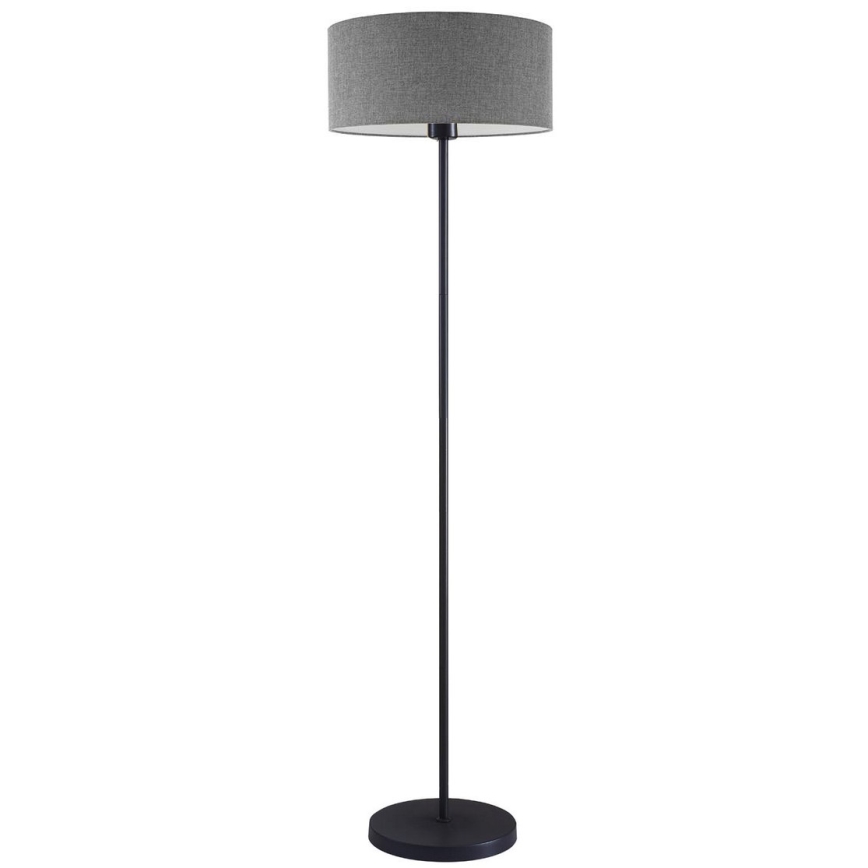 LED Stojací lampa TUNJA 1xE27/20W/230V pr. 38 cm černá/šedá