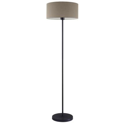 LED Stojací lampa TUNJA 1xE27/20W/230V pr. 38 cm černá/taupe