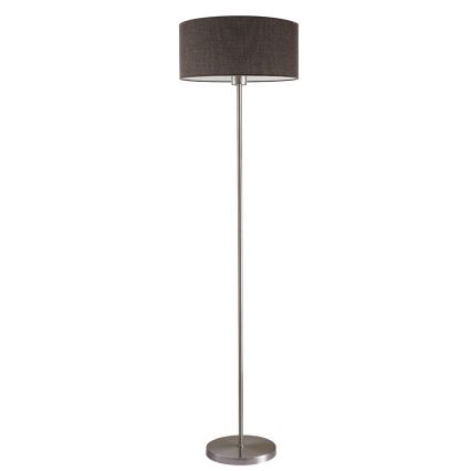 LED Stojací lampa TUNJA 1xE27/20W/230V pr. 38 cm matný chrom/hnědá