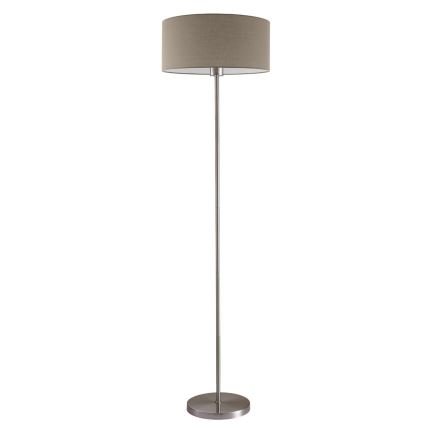 LED Stojací lampa TUNJA 1xE27/20W/230V pr. 38 cm matný chrom/taupe