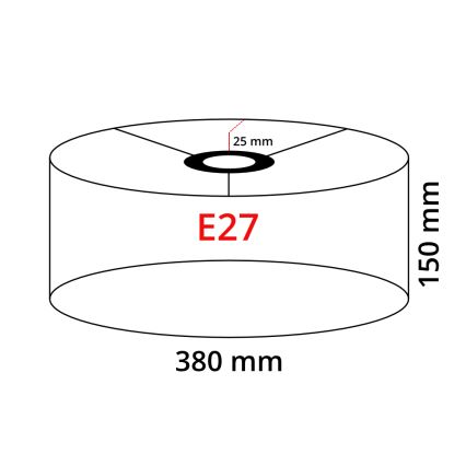 LED Stojací lampa TUNJA 1xE27/20W/230V pr. 38 cm zlatá/bílá