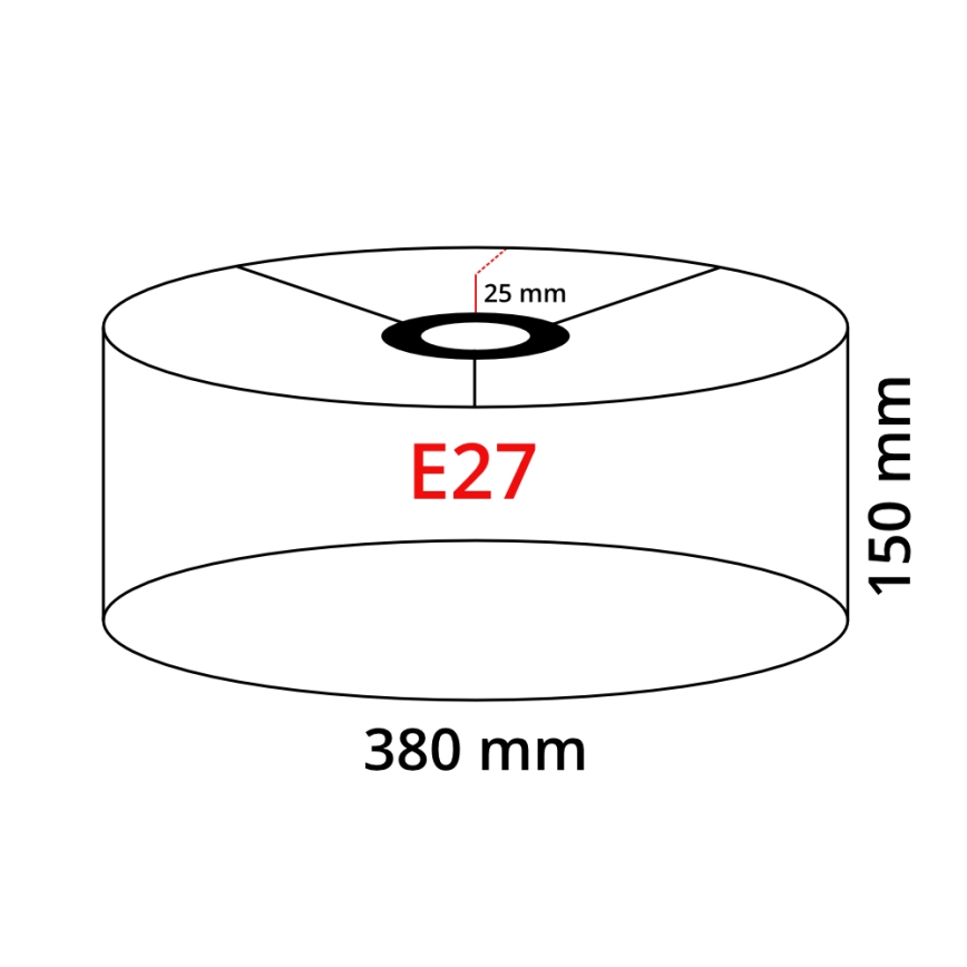 LED Stojací lampa TUNJA 1xE27/20W/230V pr. 38 cm zlatá/bílá