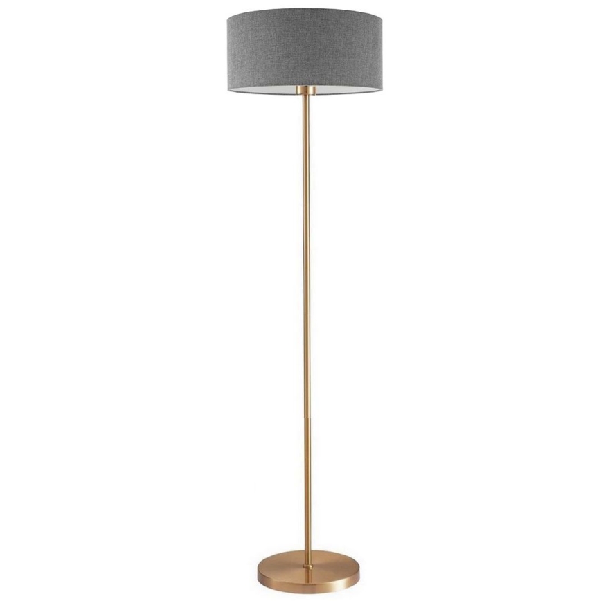 LED Stojací lampa TUNJA 1xE27/20W/230V pr. 38 cm zlatá/šedá