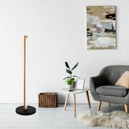 LED Stojací lampa VERDE LED/18W/230V 3000K dub/černá