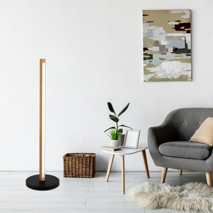 LED Stojací lampa VERDE LED/18W/230V 3000K dub/černá