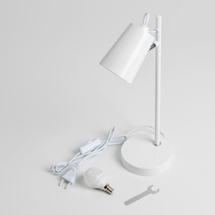 LED Stolní lampa 1xE14/4,9W/230V bílá