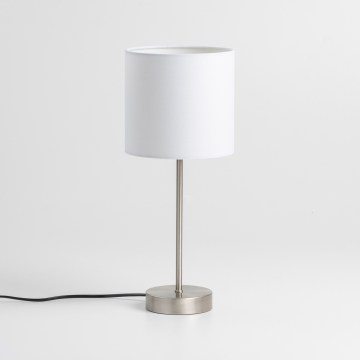 LED Stolní lampa 1xE14/5W/230V bílá/matný chrom