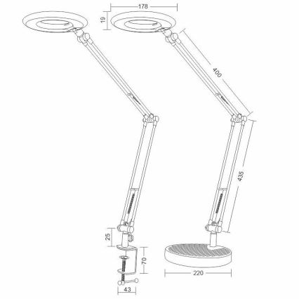 LED Stolní lampa BIANCA LED/8W/230V