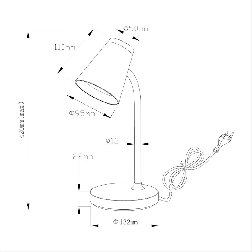 LED Stolní lampa CHICO LED/4,5W/230V černá