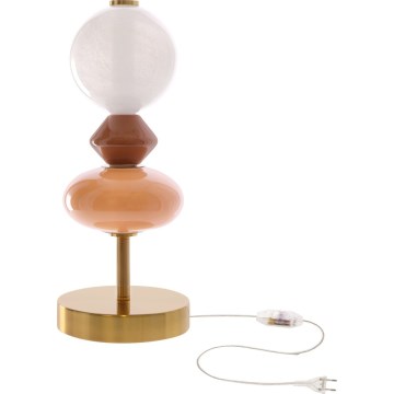 LED Stolní lampa FLORES LED/10W/230V zlatá/oranžová/hnědá