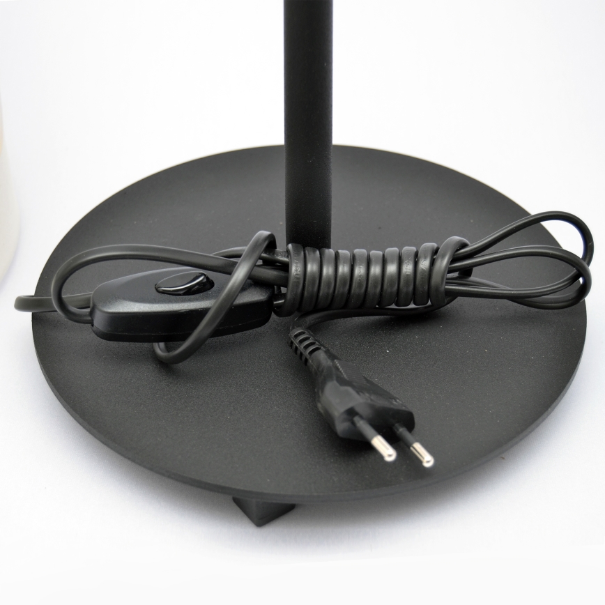 LED Stolní lampa HELEN 1xE27/15W/230V krémová/černá/zlatá