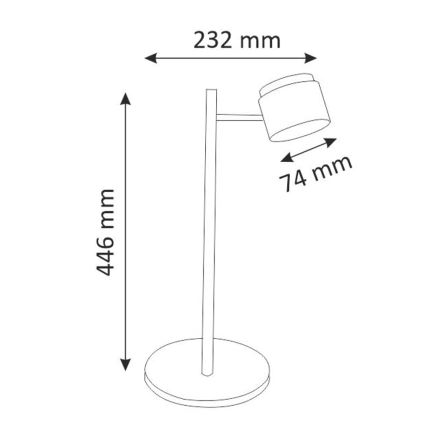 LED Stolní lampa KUBIK LED/4,2W/230V černá