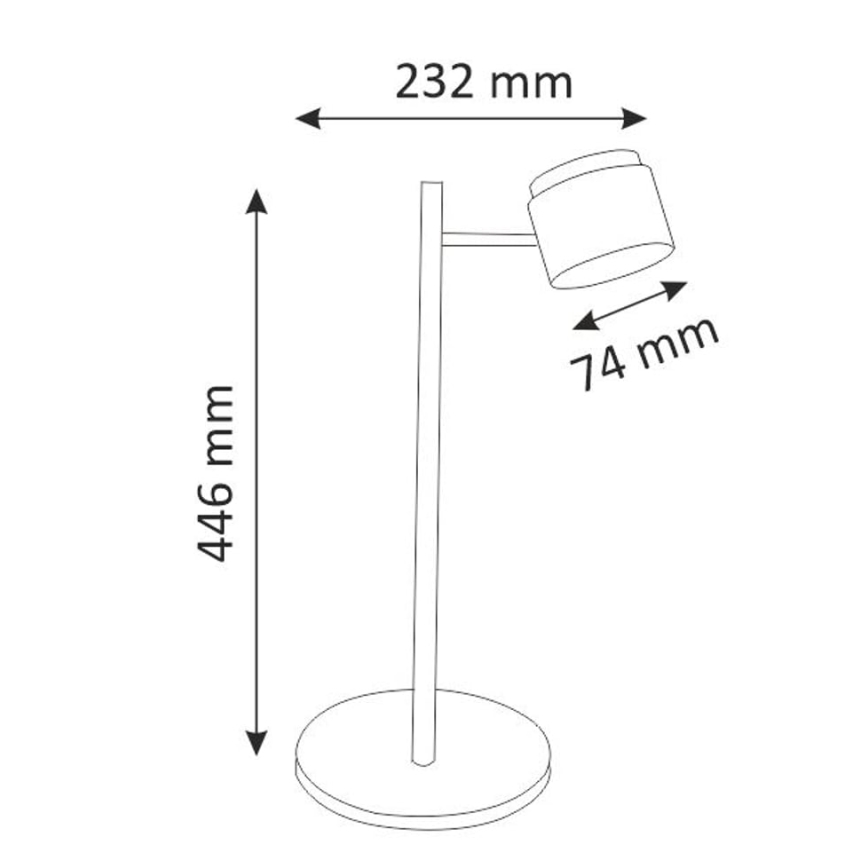 LED Stolní lampa KUBIK LED/4,2W/230V černá