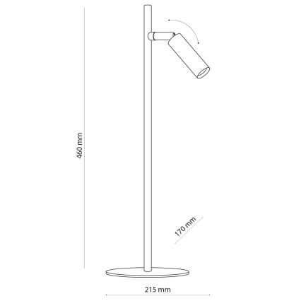 LED Stolní lampa LAGOS 1xG9/6W/230V 4000K černá/zlatá