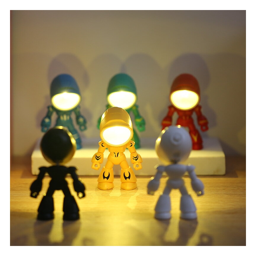 LED Stolní lampa LED/0,06W/3xLR41 robot červená