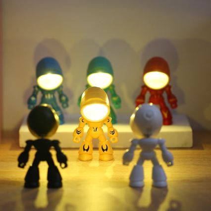 LED Stolní lampa LED/0,06W/3xLR41 robot modrá