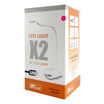 LED Stolní lampa LED/3,6W/4xAAA/USB černá