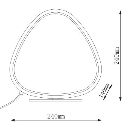 LED Stolní lampa PETRA LED/12W/230V 4000K černá