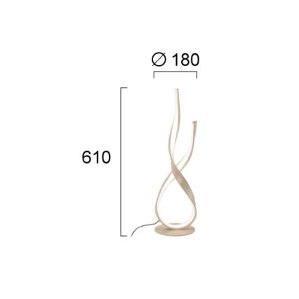 LED Stolní lampa RIBBON LED/21W/230V béžová