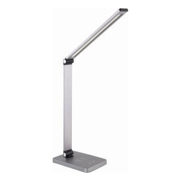 LED Stolní lampa s bezdrátovou nabíječkou LED/10W/230V 3000/4000/4500/5000/6000K matný chrom