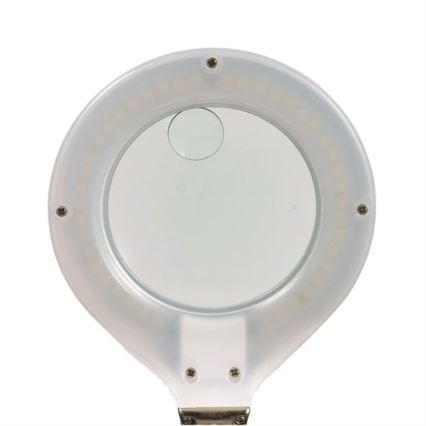 LED Stolní lampa s lupou LED/6,5W/230V bílá