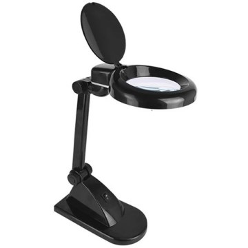 LED Stolní lampa s lupou LED/6W/230V 6500K černá