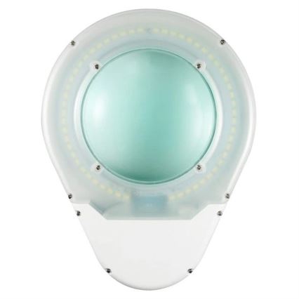 LED Stolní lampa s lupou LED/9W/230V bílá