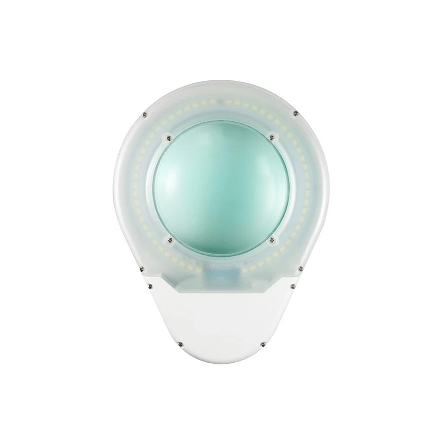 LED Stolní lampa s lupou LED/9W/230V bílá