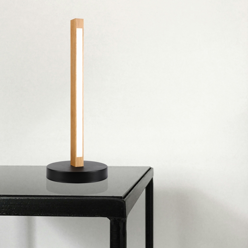 LED Stolní lampa VERDE LED/10W/230V 3000K dub/černá