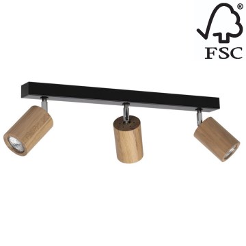 LED Stropní bodové svítidlo MATTI 3xGU10/5W/230V dub – FSC certifikováno