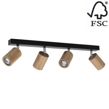LED Stropní bodové svítidlo MATTI 4xGU10/5W/230V dub – FSC certifikováno