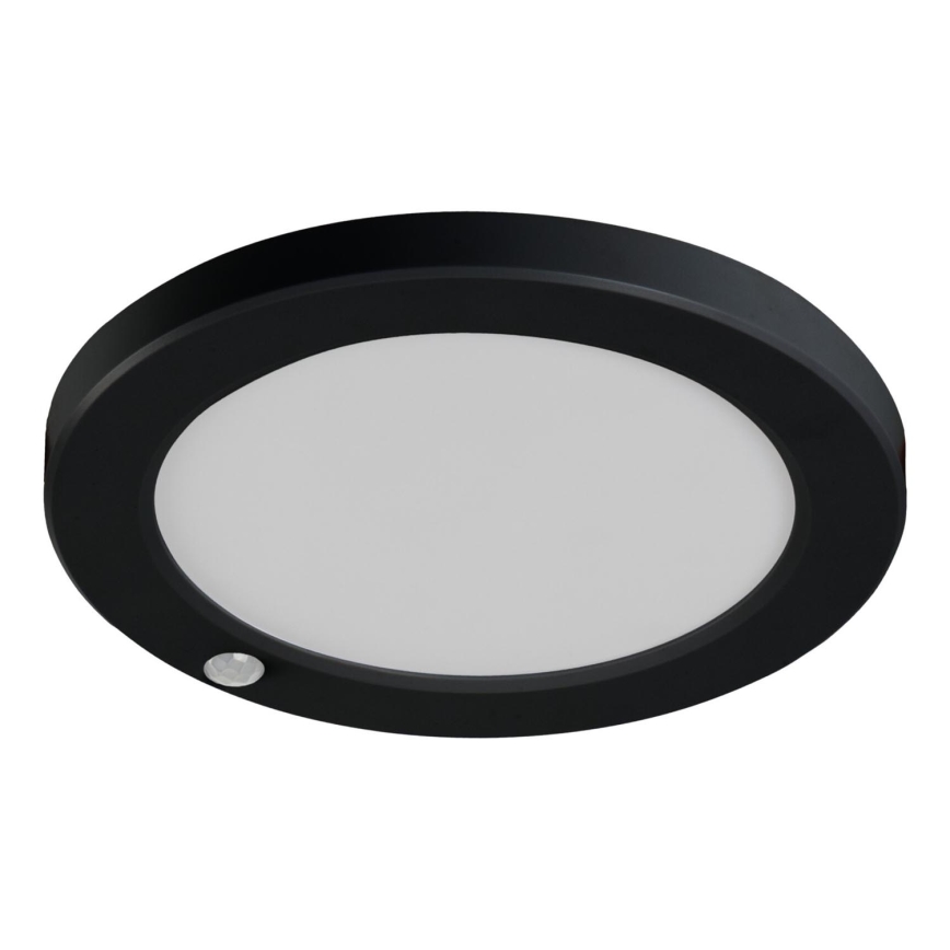 LED Stropní/podhledové svítidlo se senzorem pohybu 2v1 ERGA LED/17W/230V 3000/4000/6500K černá