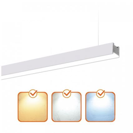 LED Stropní přisazené závěsné svítidlo KOLINE LED/40W/230V 3000/4000/6500K 120 cm bílá