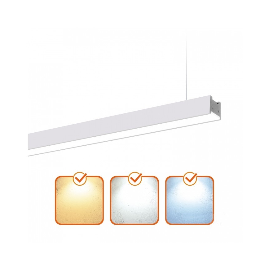 LED Stropní přisazené závěsné svítidlo KOLINE LED/40W/230V 3000/4000/6500K 120 cm bílá