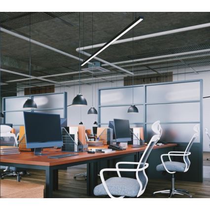 LED Stropní přisazené závěsné svítidlo KOLINE LED/40W/230V 3000/4000/6500K 120 cm černá
