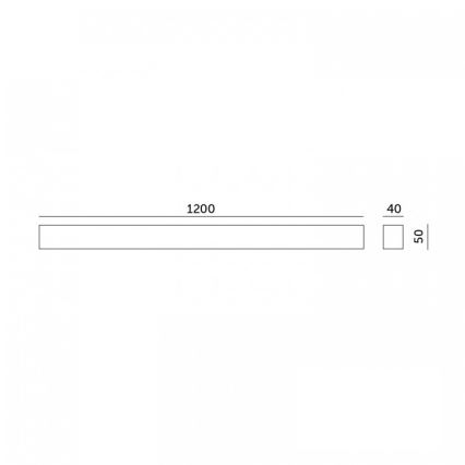 LED Stropní přisazené závěsné svítidlo KOLINE LED/40W/230V 3000/4000/6500K 120 cm černá