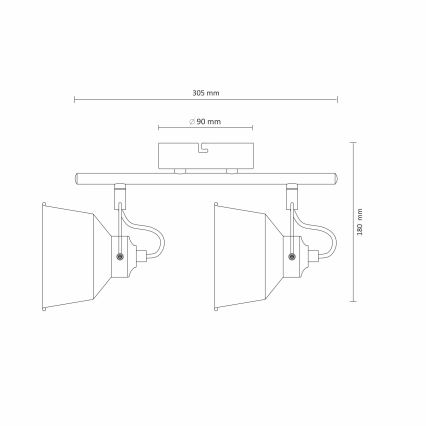 LED Stropní přisazené svítidlo 2xE14/8W/230V