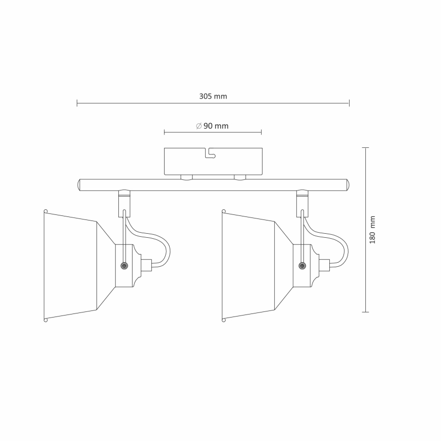 LED Stropní přisazené svítidlo 2xE14/8W/230V