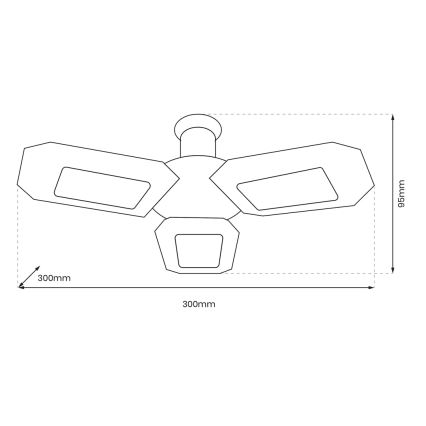 LED Stropní reflektor 3xE27/16,7W/230V 4000K