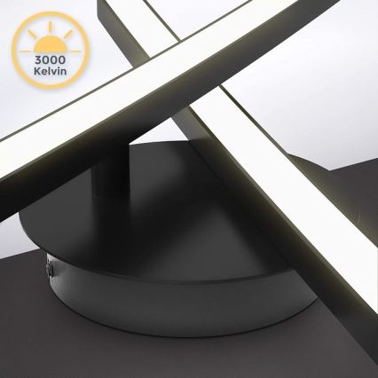 LED Stropní svítidlo 2xLED/6W/230V 3000K černá