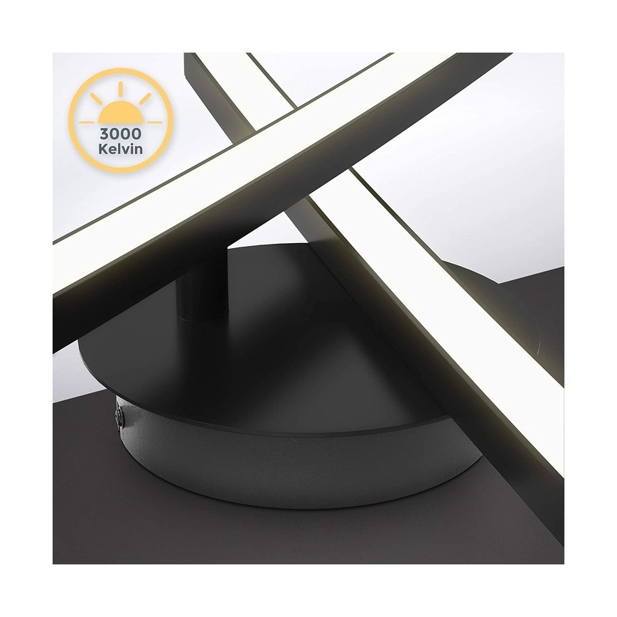 LED Stropní svítidlo 2xLED/6W/230V 3000K černá