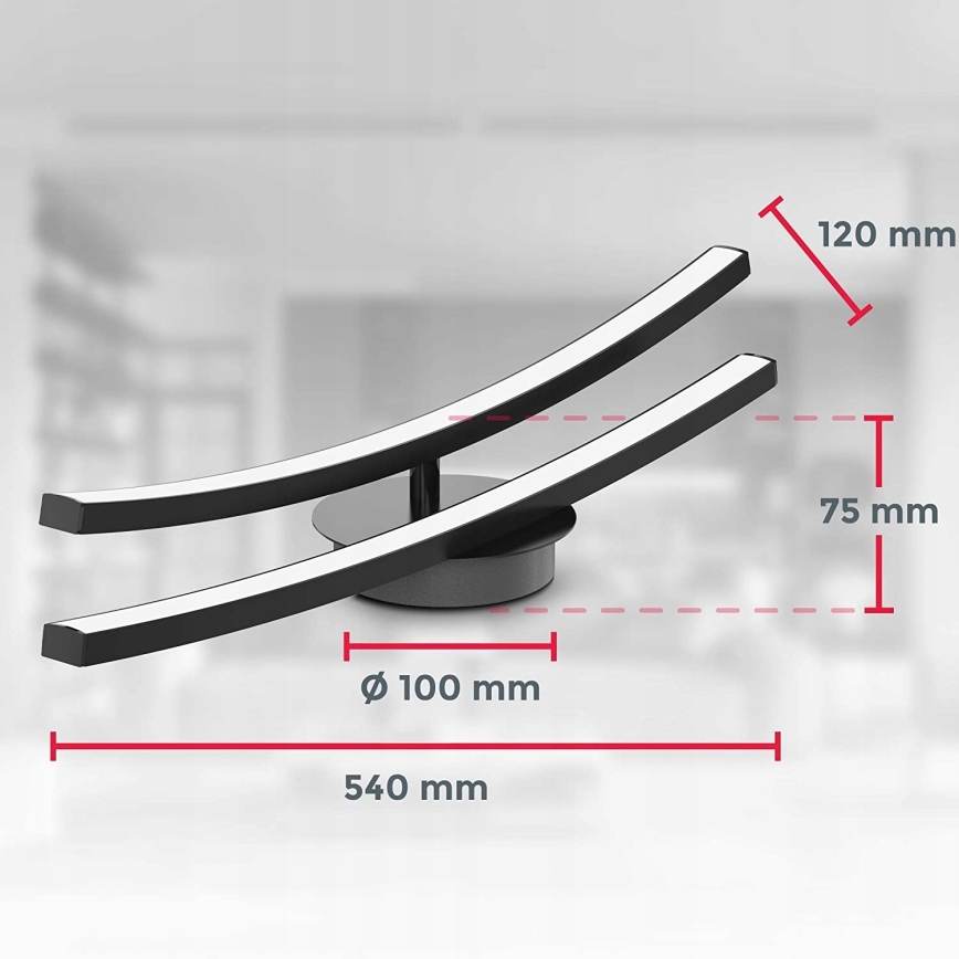 LED Stropní svítidlo 2xLED/6W/230V 3000K černá