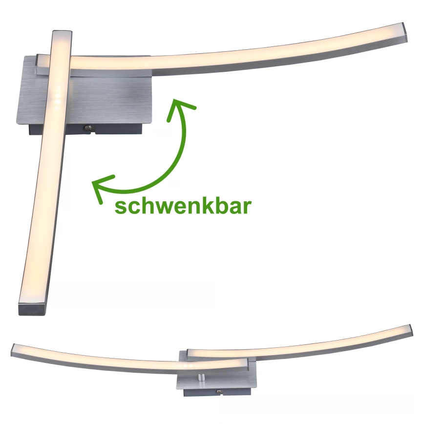 LED Stropní svítidlo 2xLED/6W/230V 3000K matný chrom