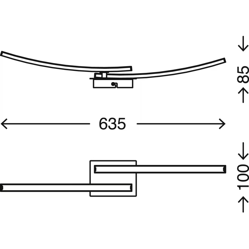 LED Stropní svítidlo 2xLED/6W/230V 3000K matný chrom