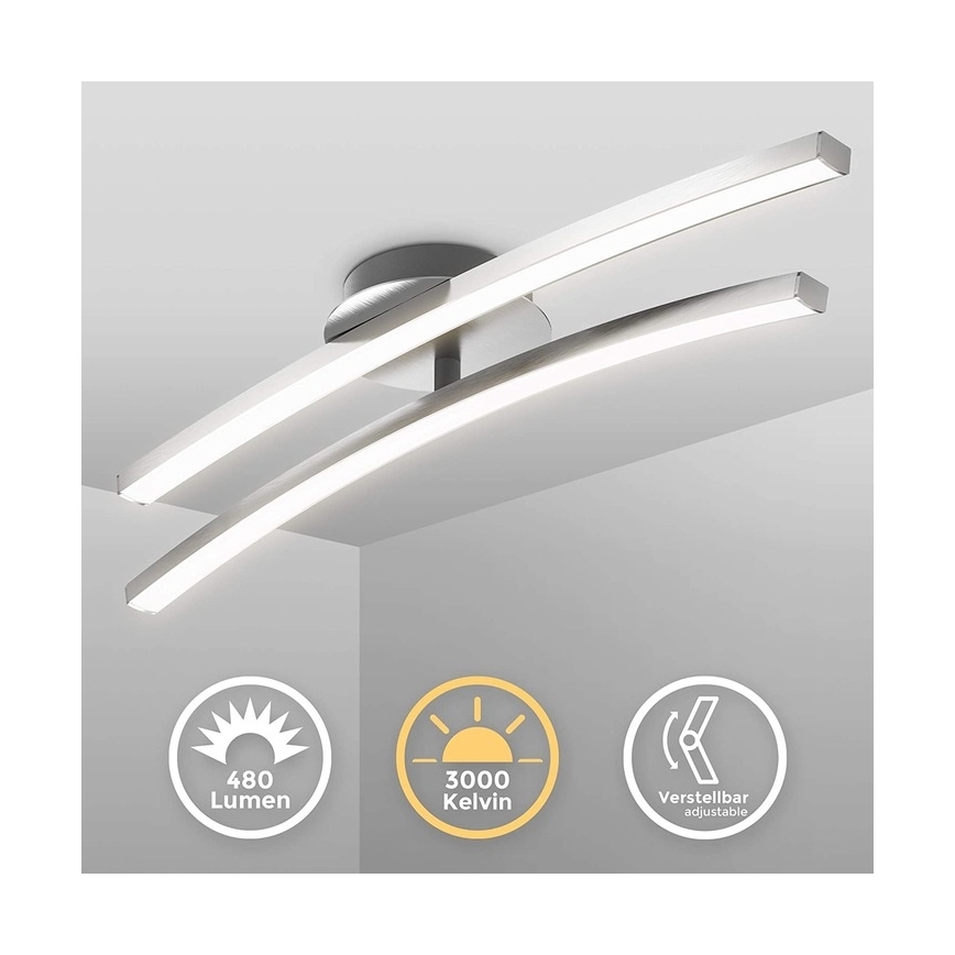 LED Stropní svítidlo 2xLED/6W/230V lesklý chrom