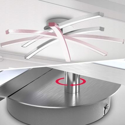 LED Stropní svítidlo 2xLED/6W/230V lesklý chrom