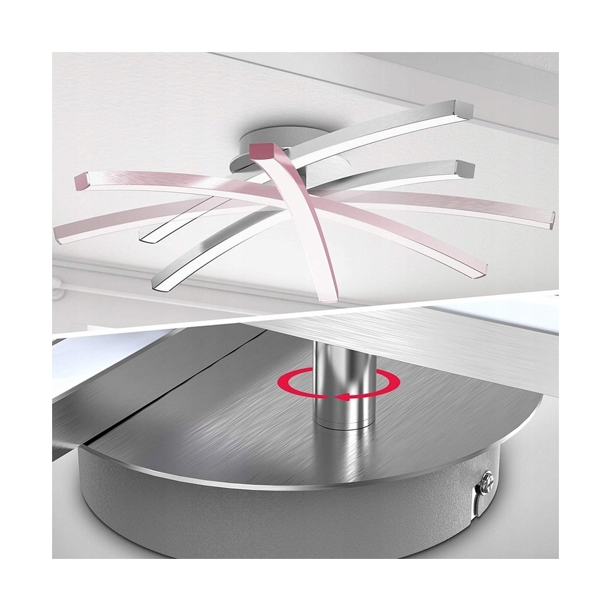 LED Stropní svítidlo 2xLED/6W/230V lesklý chrom