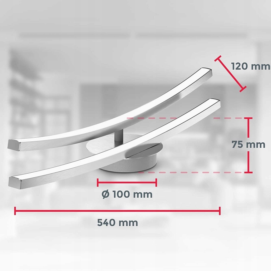 LED Stropní svítidlo 2xLED/6W/230V lesklý chrom