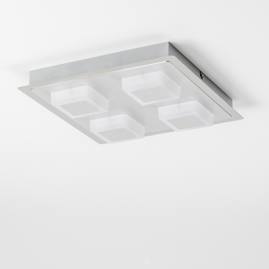 LED Stropní svítidlo 4xLED/5W/230V 3000K 28x28 cm matný chrom