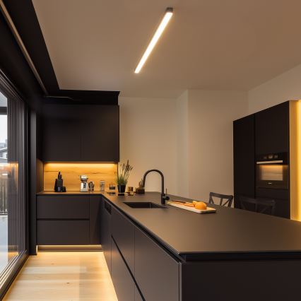 LED Stropní svítidlo ALLDAY BASIC LED/20/30/40W/230V 2700/4000/6000K 120 cm černá